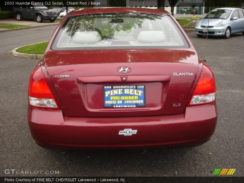 Chianti Red / Beige 2003 Hyundai Elantra GLS Sedan