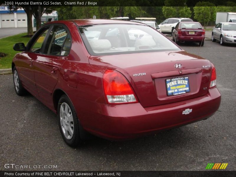Chianti Red / Beige 2003 Hyundai Elantra GLS Sedan