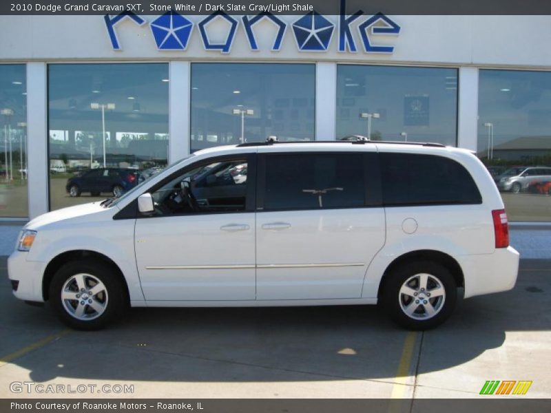 Stone White / Dark Slate Gray/Light Shale 2010 Dodge Grand Caravan SXT