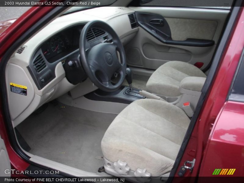 Chianti Red / Beige 2003 Hyundai Elantra GLS Sedan