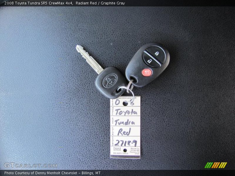 Radiant Red / Graphite Gray 2008 Toyota Tundra SR5 CrewMax 4x4