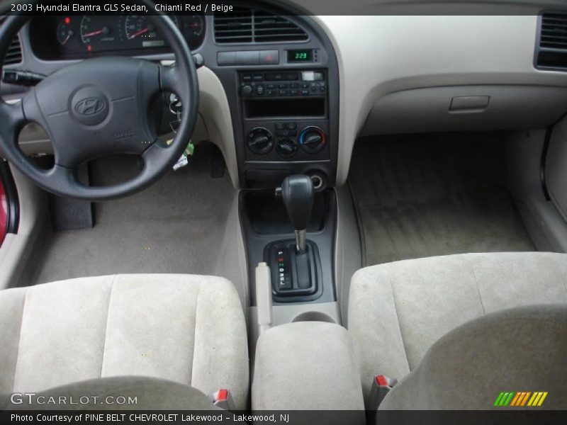 Chianti Red / Beige 2003 Hyundai Elantra GLS Sedan