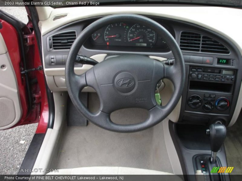 Chianti Red / Beige 2003 Hyundai Elantra GLS Sedan