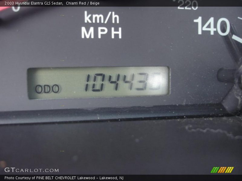 Chianti Red / Beige 2003 Hyundai Elantra GLS Sedan