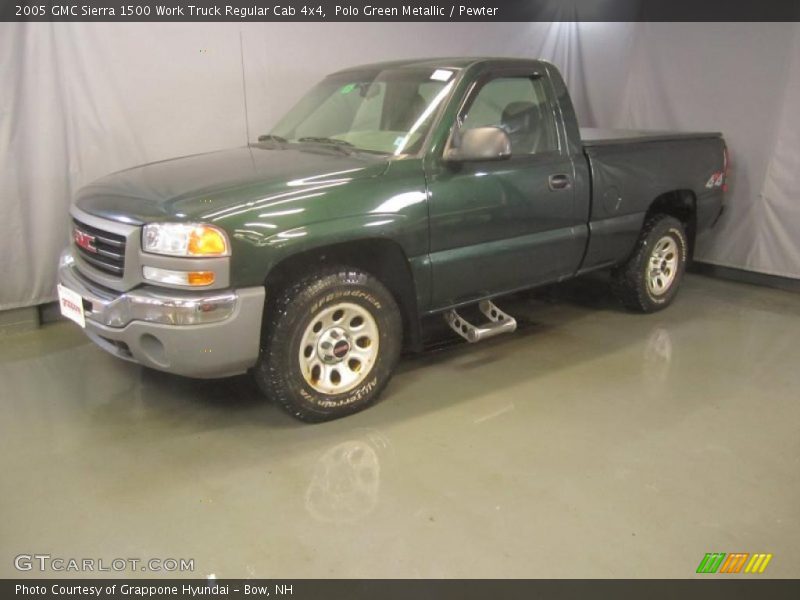 Polo Green Metallic / Pewter 2005 GMC Sierra 1500 Work Truck Regular Cab 4x4
