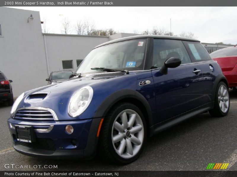 Indi Blue Metallic / Panther Black 2003 Mini Cooper S Hardtop