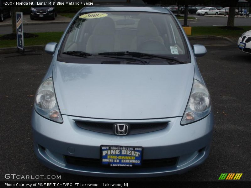 Lunar Mist Blue Metallic / Beige 2007 Honda Fit
