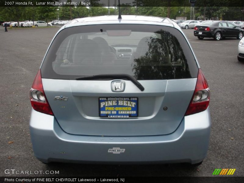 Lunar Mist Blue Metallic / Beige 2007 Honda Fit