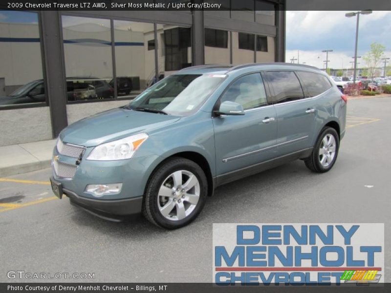 Silver Moss Metallic / Light Gray/Ebony 2009 Chevrolet Traverse LTZ AWD