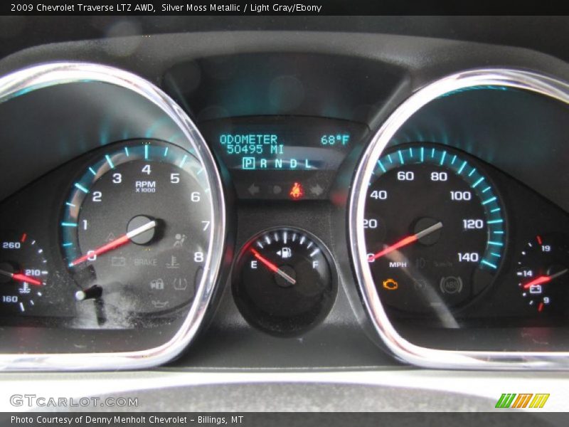 Silver Moss Metallic / Light Gray/Ebony 2009 Chevrolet Traverse LTZ AWD