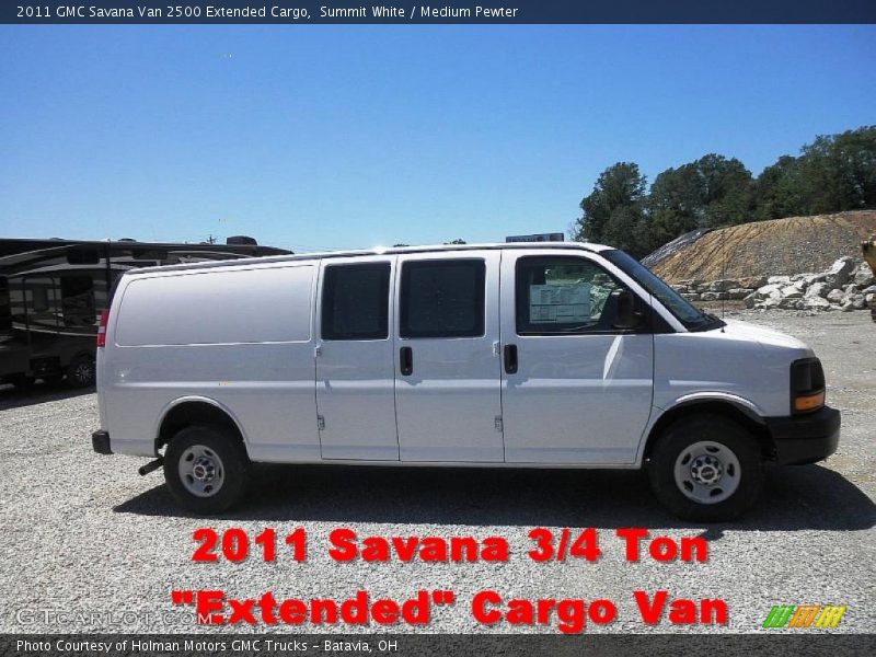 Summit White / Medium Pewter 2011 GMC Savana Van 2500 Extended Cargo