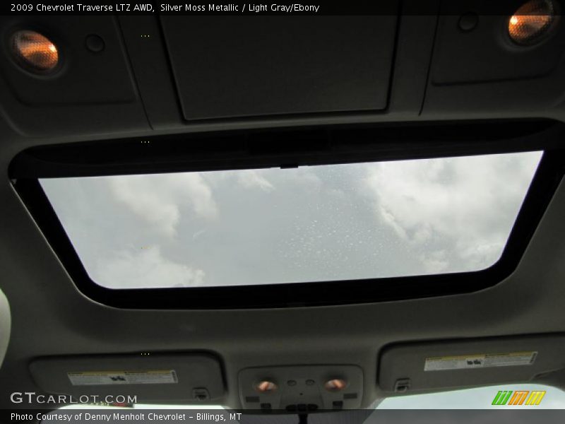 Silver Moss Metallic / Light Gray/Ebony 2009 Chevrolet Traverse LTZ AWD