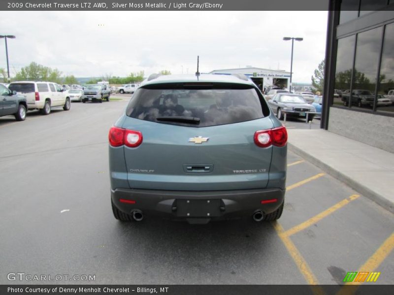 Silver Moss Metallic / Light Gray/Ebony 2009 Chevrolet Traverse LTZ AWD
