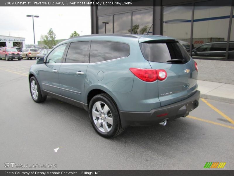 Silver Moss Metallic / Light Gray/Ebony 2009 Chevrolet Traverse LTZ AWD