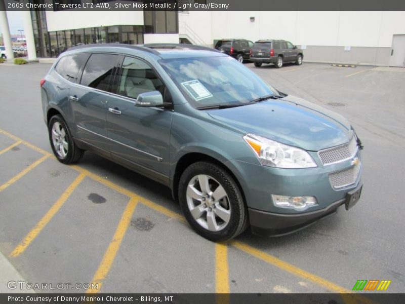 Silver Moss Metallic / Light Gray/Ebony 2009 Chevrolet Traverse LTZ AWD