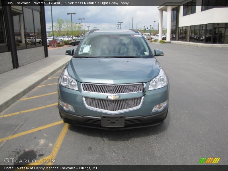 Silver Moss Metallic / Light Gray/Ebony 2009 Chevrolet Traverse LTZ AWD
