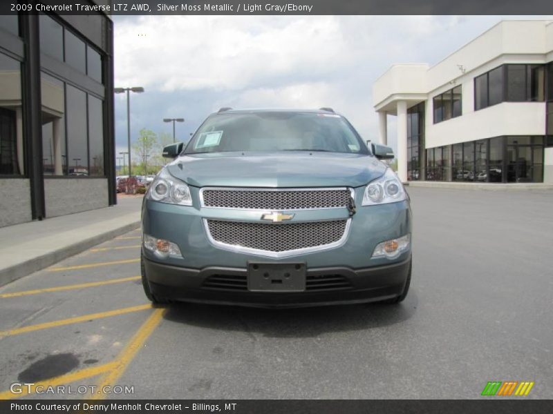 Silver Moss Metallic / Light Gray/Ebony 2009 Chevrolet Traverse LTZ AWD