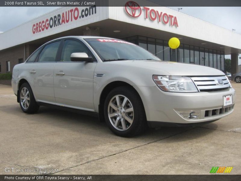 Silver Birch Metallic / Camel 2008 Ford Taurus SEL