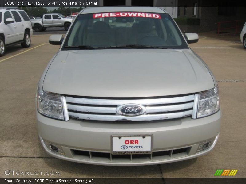 Silver Birch Metallic / Camel 2008 Ford Taurus SEL