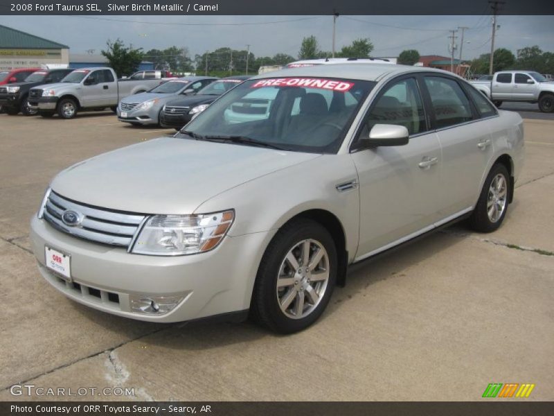 Silver Birch Metallic / Camel 2008 Ford Taurus SEL
