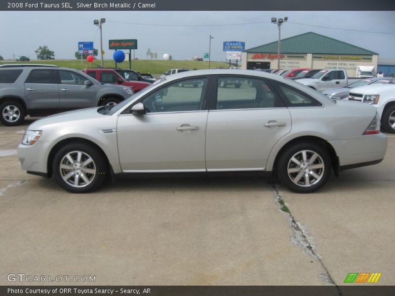 Silver Birch Metallic / Camel 2008 Ford Taurus SEL