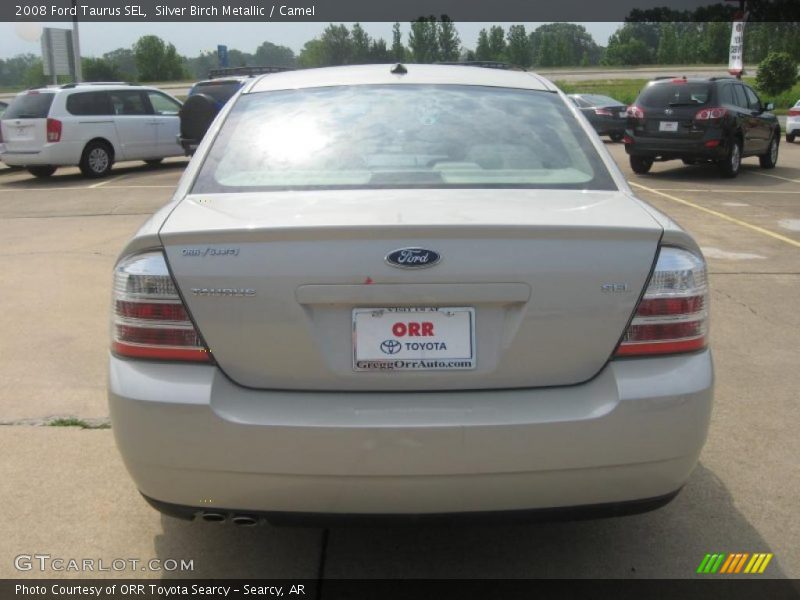 Silver Birch Metallic / Camel 2008 Ford Taurus SEL