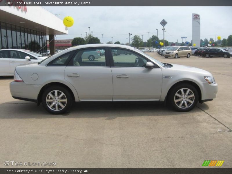 Silver Birch Metallic / Camel 2008 Ford Taurus SEL