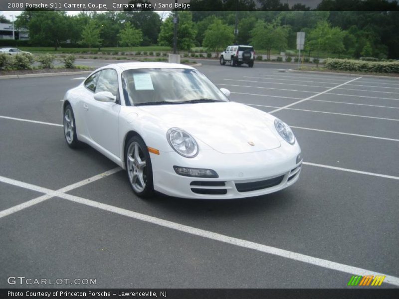 Carrara White / Sand Beige 2008 Porsche 911 Carrera Coupe