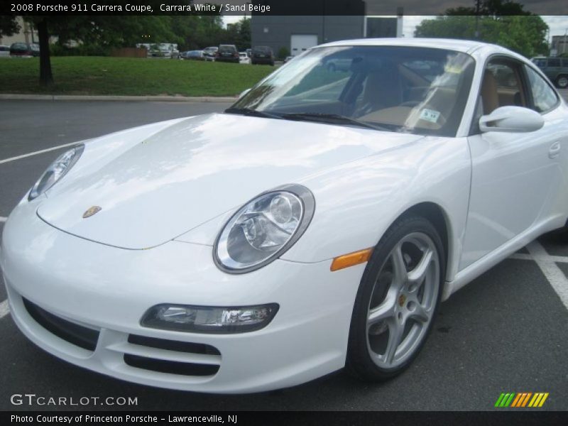 Carrara White / Sand Beige 2008 Porsche 911 Carrera Coupe