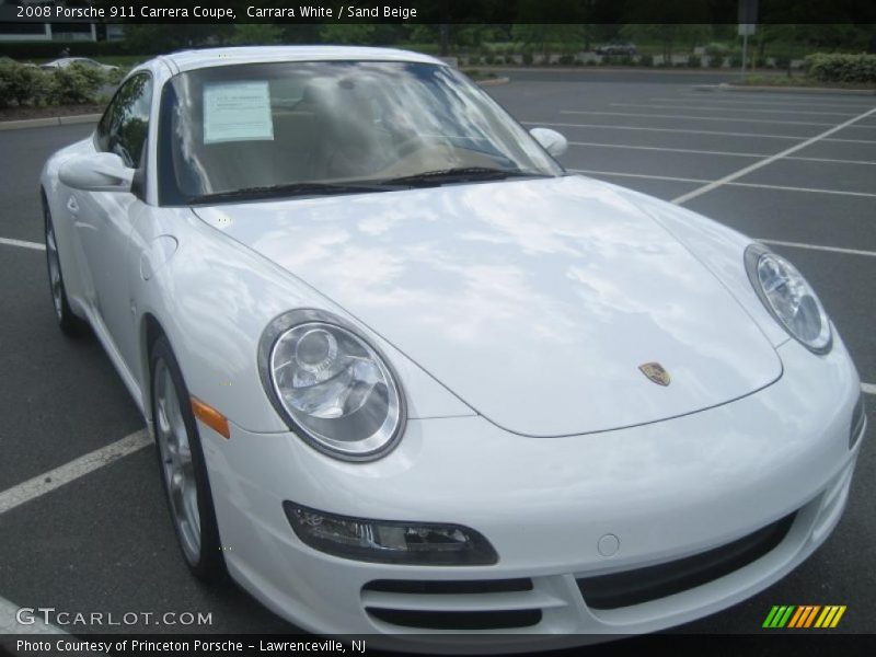 Carrara White / Sand Beige 2008 Porsche 911 Carrera Coupe