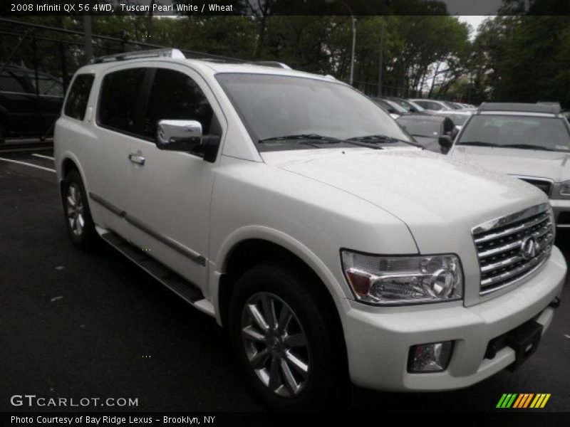 Tuscan Pearl White / Wheat 2008 Infiniti QX 56 4WD