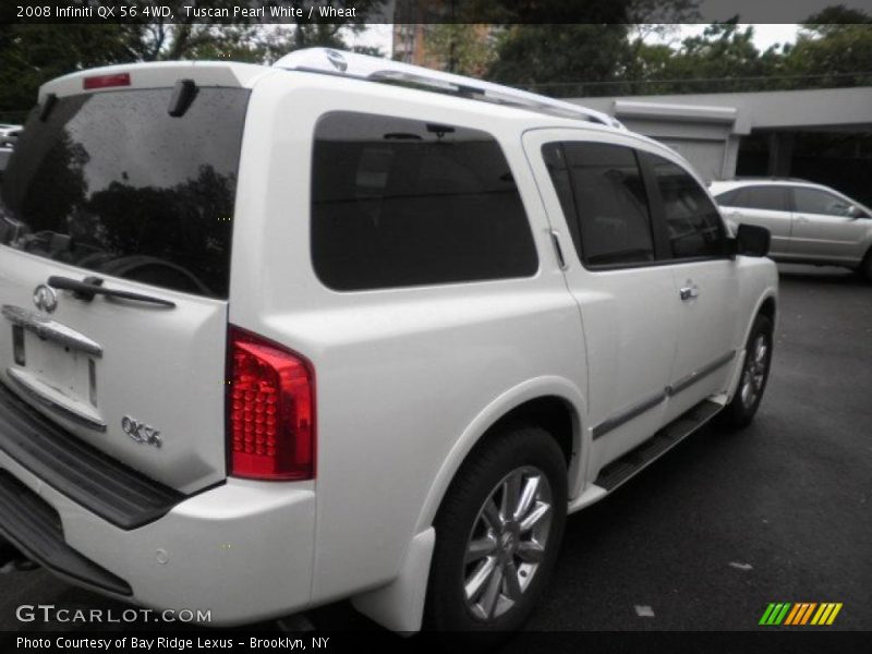 Tuscan Pearl White / Wheat 2008 Infiniti QX 56 4WD