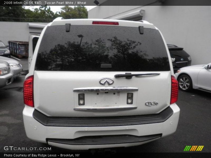 Tuscan Pearl White / Wheat 2008 Infiniti QX 56 4WD