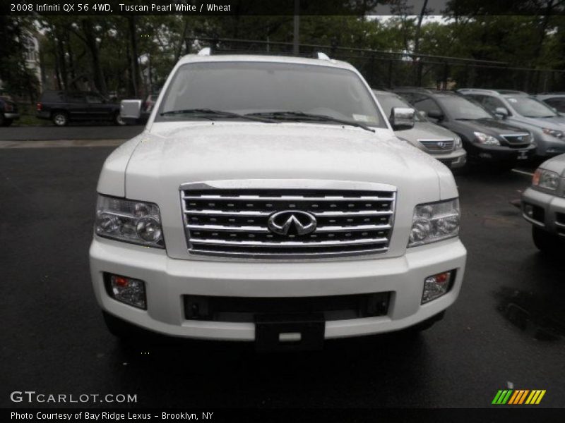 Tuscan Pearl White / Wheat 2008 Infiniti QX 56 4WD