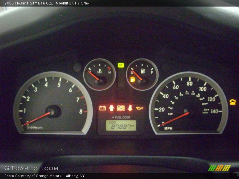 Moonlit Blue / Gray 2005 Hyundai Santa Fe GLS