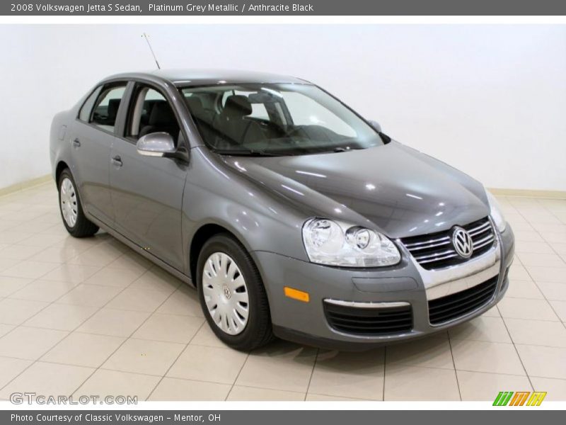 Platinum Grey Metallic / Anthracite Black 2008 Volkswagen Jetta S Sedan
