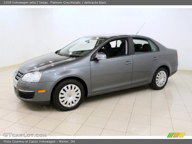 Platinum Grey Metallic / Anthracite Black 2008 Volkswagen Jetta S Sedan