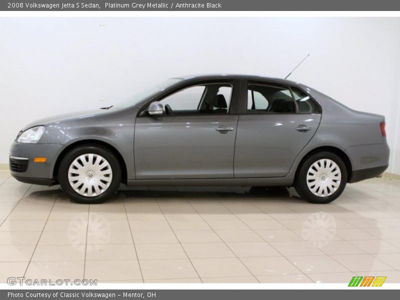 Platinum Grey Metallic / Anthracite Black 2008 Volkswagen Jetta S Sedan