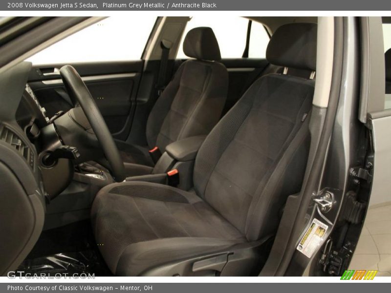 Platinum Grey Metallic / Anthracite Black 2008 Volkswagen Jetta S Sedan