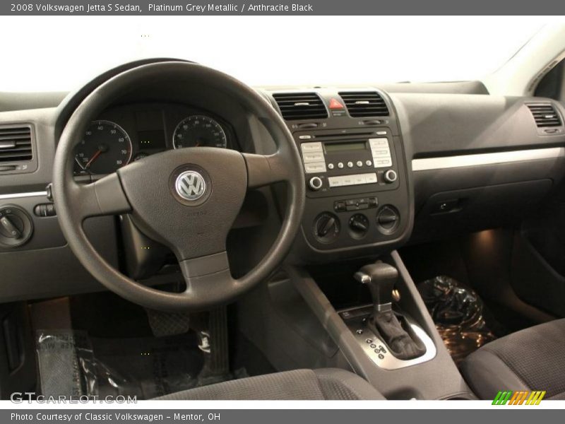 Platinum Grey Metallic / Anthracite Black 2008 Volkswagen Jetta S Sedan