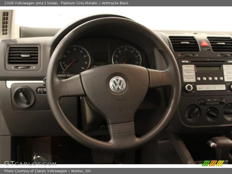 Platinum Grey Metallic / Anthracite Black 2008 Volkswagen Jetta S Sedan