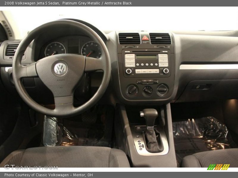 Platinum Grey Metallic / Anthracite Black 2008 Volkswagen Jetta S Sedan