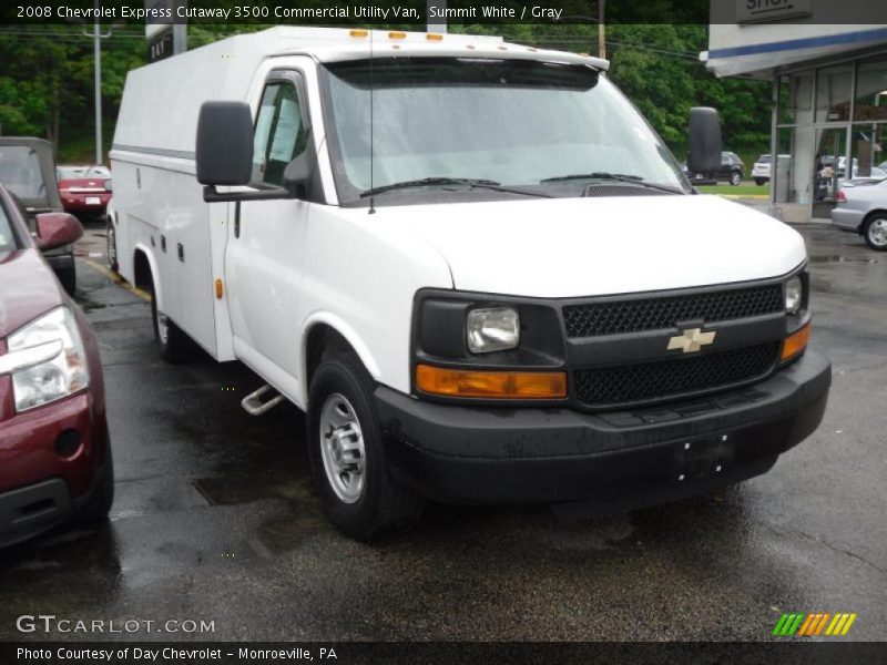 Summit White / Gray 2008 Chevrolet Express Cutaway 3500 Commercial Utility Van