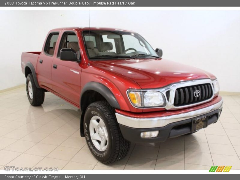 Impulse Red Pearl / Oak 2003 Toyota Tacoma V6 PreRunner Double Cab