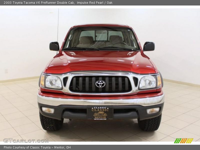 Impulse Red Pearl / Oak 2003 Toyota Tacoma V6 PreRunner Double Cab