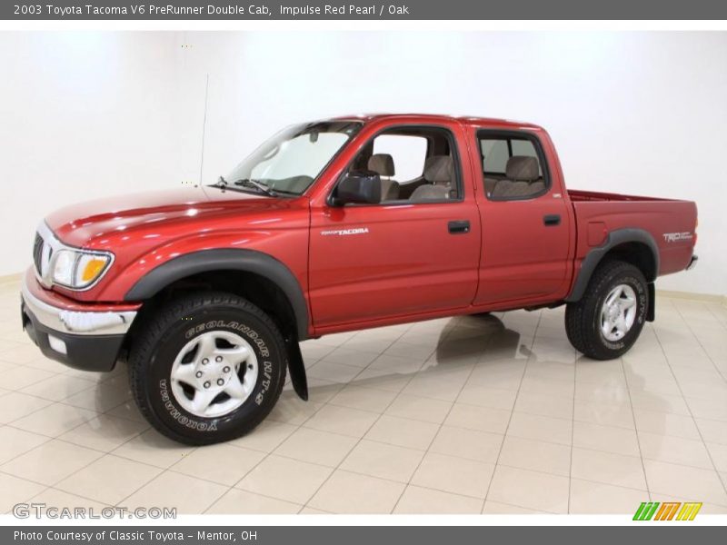 Impulse Red Pearl / Oak 2003 Toyota Tacoma V6 PreRunner Double Cab