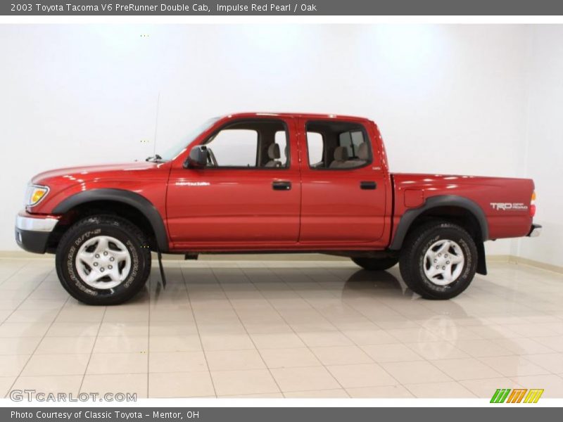 Impulse Red Pearl / Oak 2003 Toyota Tacoma V6 PreRunner Double Cab
