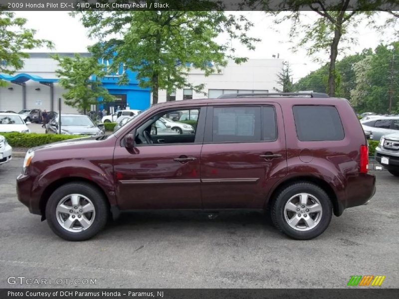 Dark Cherry Pearl / Black 2009 Honda Pilot EX-L 4WD