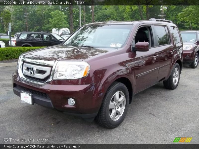 Dark Cherry Pearl / Black 2009 Honda Pilot EX-L 4WD
