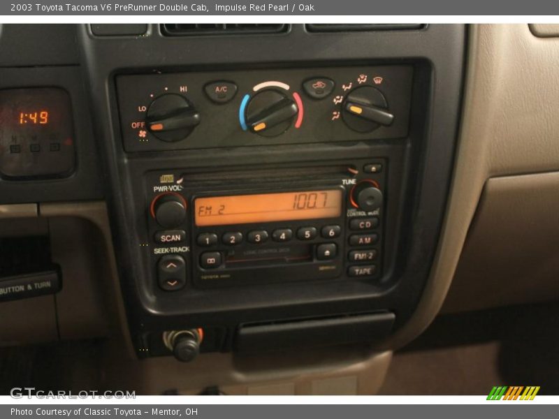 Impulse Red Pearl / Oak 2003 Toyota Tacoma V6 PreRunner Double Cab